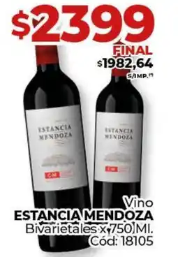 Diarco Vino ESTANCIA MENDOZA Bivarietales oferta