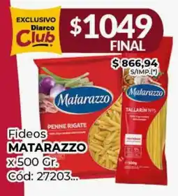 Diarco Fideos Matarazzo oferta