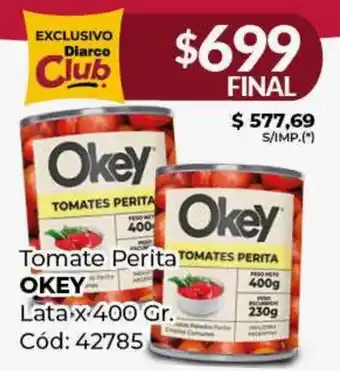 Diarco TOMATES PERITA Okey Lata oferta