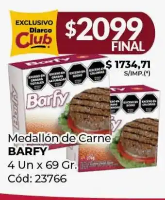 Diarco Medallón de Carne BARFY oferta