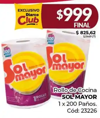 Diarco Rollo de Cocina SOL MAYOR oferta