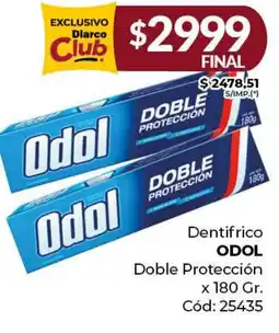 Diarco Dentifrico odol doble protección oferta