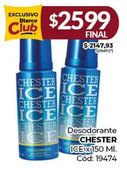 Diarco Desodorante ICE CHESTER oferta