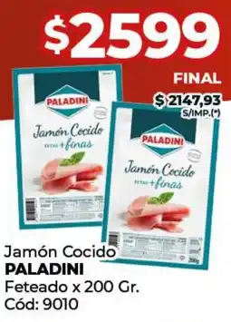 Diarco Jamón Cocido PALADINI Feteado oferta