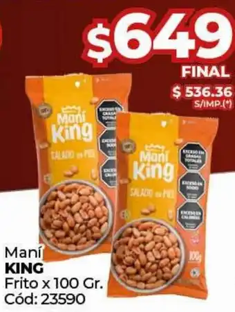 Diarco Mani KING Frito oferta