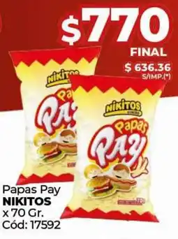 Diarco Papas Pay NIKITOS oferta