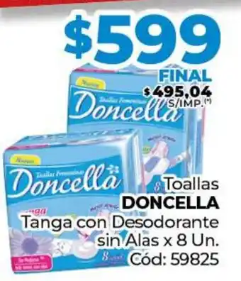 Diarco Toallas DONCELLA Tanga con Desodorante sin Alas oferta