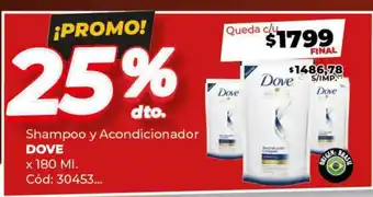 Diarco Shampoo y Acondicionador DOVE oferta