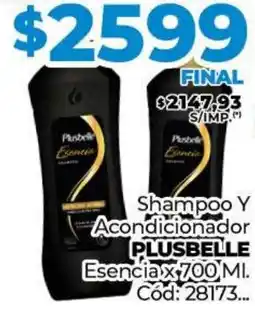 Diarco Shampoo Y Acondicionador PLUSBELLE Esencia oferta
