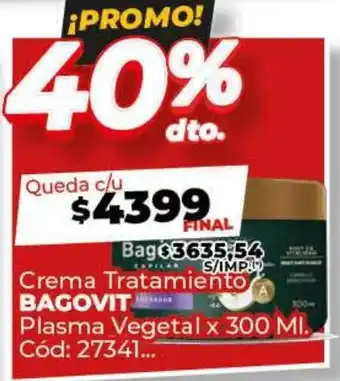Diarco Crema Tratamiento BAGOVITOR Plasma Vegetal oferta