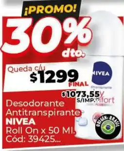 Diarco Desodorante Antitranspirante NIVEA Roll On oferta