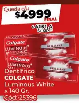 Diarco Dentifrico COLGATE Luminous White oferta