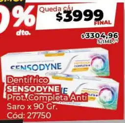 Diarco Dentifrico SENSODYNEE Prot. Completa Anti Saro oferta