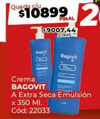 Diarco Crema BAGOVIT A Extra Seca Emulsión oferta