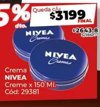 Diarco Crema NIVEA Creme oferta