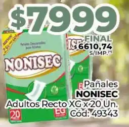 Diarco Pañales NONISEC Adultos Recto XG oferta