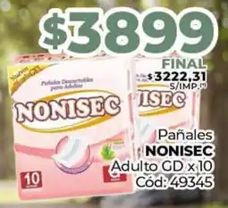 Diarco Pañales NONISEC Adulto GD oferta