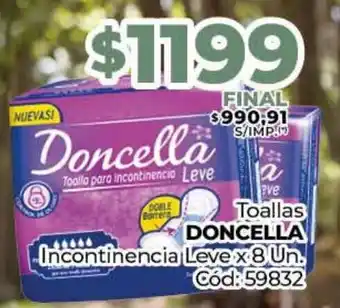 Diarco Toallas DONCELLA Incontinencia Leve oferta