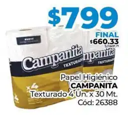 Diarco Papel Higiénico CAMPANITA Texturado oferta