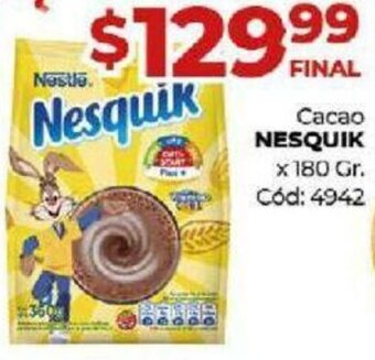 Diarco Cacao Nesquik x 180 Gr. oferta