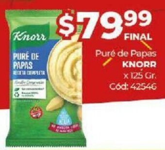 Diarco Puré de Papas Knorr x 125 Gr. oferta