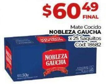 Diarco Mate Cocido Nobleza Gaucha x 25 Saquitos oferta