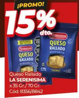 Diarco Queso Rallado LA SERENISIMA oferta