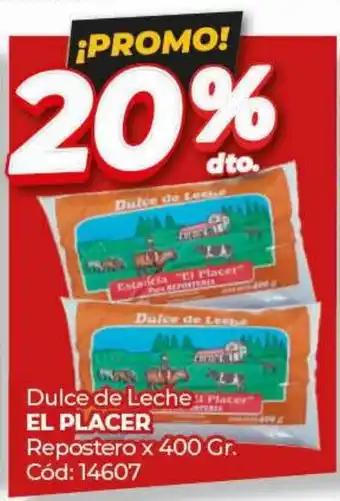 Diarco Dulce de Leche Placer EL PLACER Repostero oferta