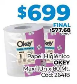 Diarco Papel Higiénico OKEY Max oferta