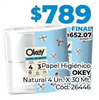 Diarco Papel Higiénico OKEY Natural oferta