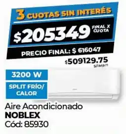 Diarco Aire Acondicionado NOBLEX oferta