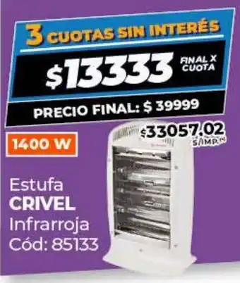 Diarco Estufa CRIVEL Infrarroja oferta