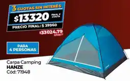 Diarco Carpa Camping HANZE oferta