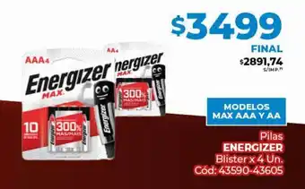 Diarco Pilas ENERGIZER Blister oferta