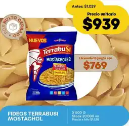 Super MAMI Fideos terrabusi mostachol oferta