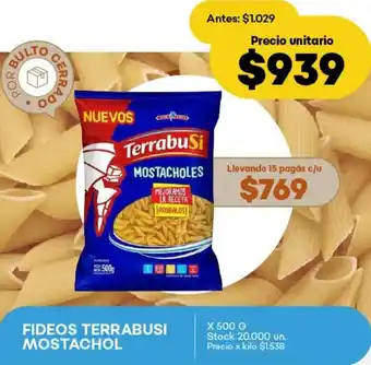 Super MAMI Fideos terrabusi mostachol oferta