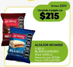 Super MAMI Alfajor nevares blanco/negro oferta