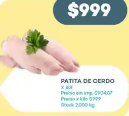 Super MAMI Patita de cerdo oferta