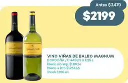 Super MAMI Vino viñas de balbo magnum borgoña/chablis oferta