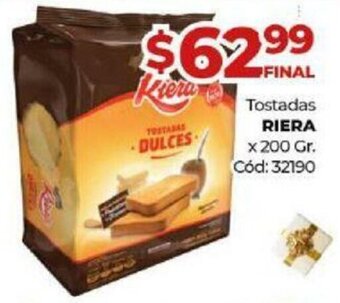 Diarco Tostadas Riera x 200 gr oferta