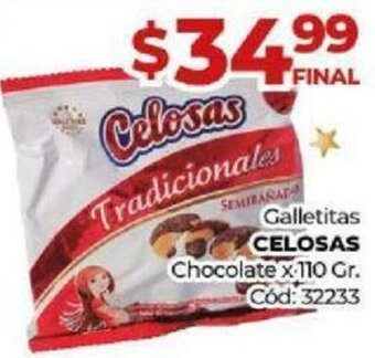 Diarco Galletitas Celosas Chocolate x 110 gr. oferta