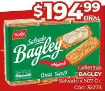 Diarco Galletitas Bagley Salvado x 507 gr. oferta