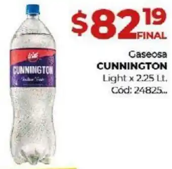 Diarco Gaseosa Cunnington Light x 2.25 Lt. oferta