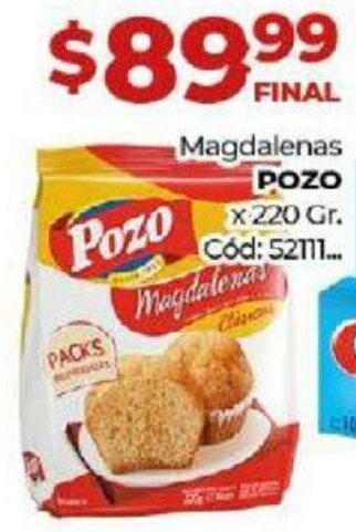 Diarco Magdalenas Pozo x 220 gr. oferta
