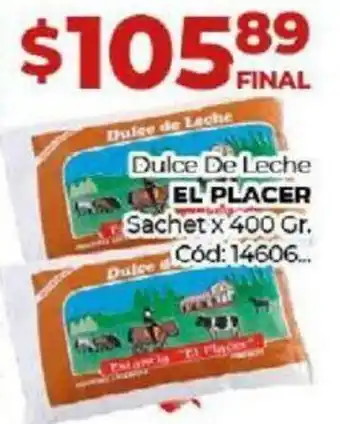 Diarco Dulce De Leche El Placer Sachet x 400 gr oferta