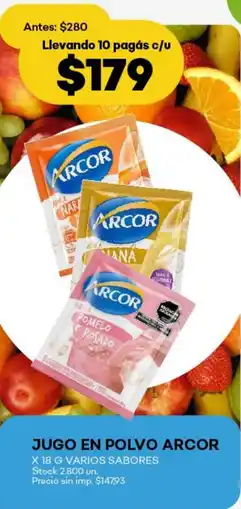 Super MAMI Jugo en polvo arcor varios sabores oferta