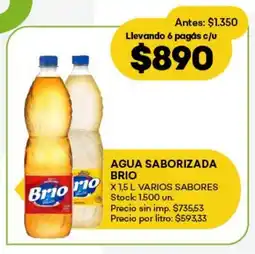 Super MAMI Agua saborizada brio varios sabores oferta