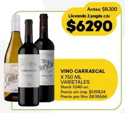 Super MAMI Vino carrascal varietales oferta