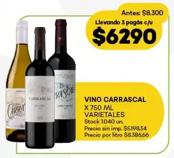Super MAMI Vino carrascal varietales oferta