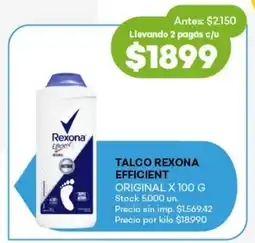 Super MAMI Talco rexona efficient original oferta